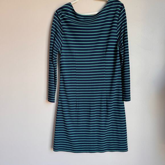 SAIL TO STABLE Nautical Green and Navy Shift Dress Oversize Buttons Coastal Boat - Picture 5 of 11